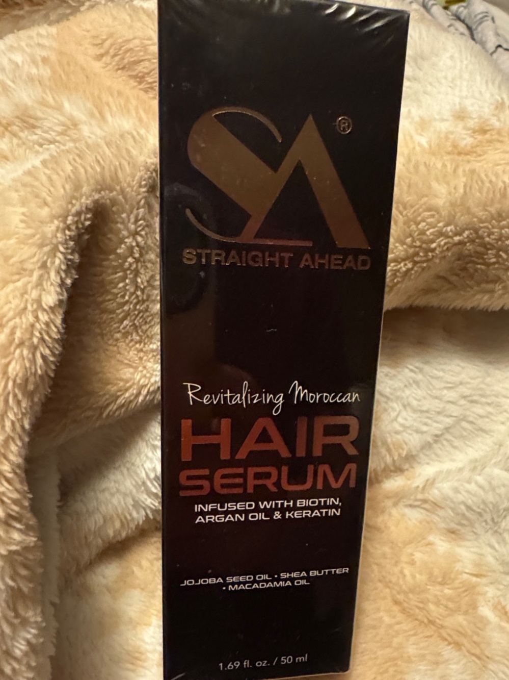 Straight Ahead Revitalizing Moroccan Hair Serum — Brown Bottle